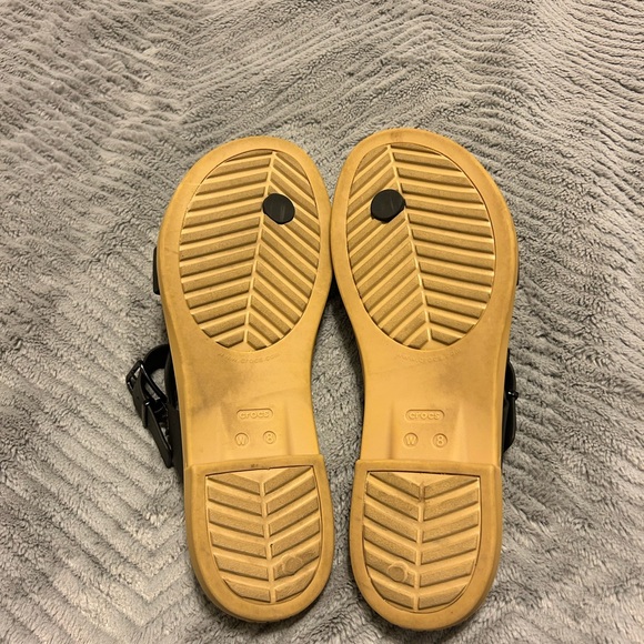 Crocs Black Tulum Toe Post Sandals - Picture 3 of 5